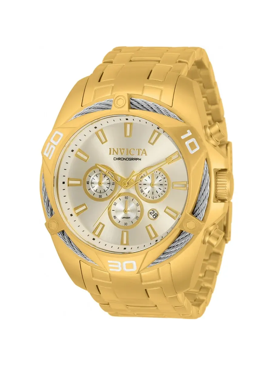 Мужские часы Invicta Bolt Chronograph с кварцевым механизмом и серебристым циферблатом 34121 — изображение 1 из 1