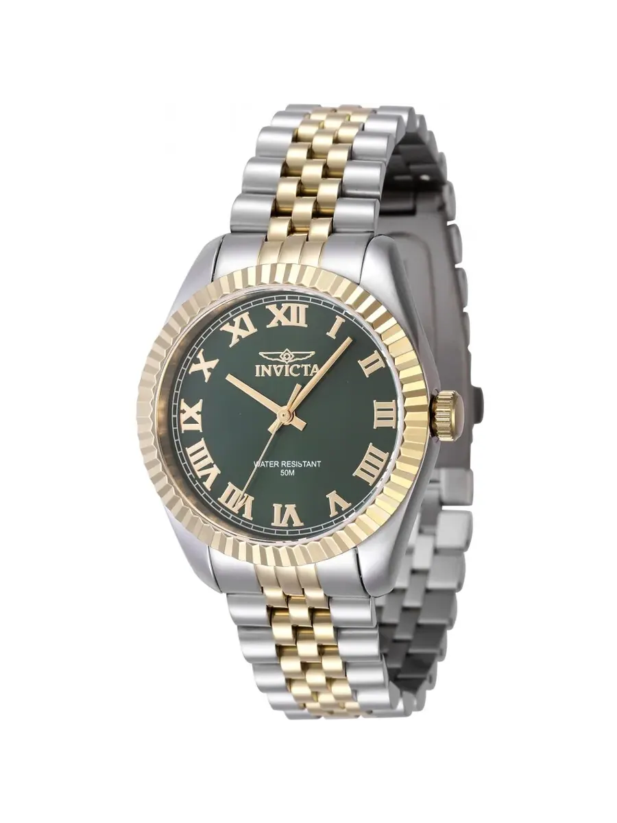 Женские кварцевые часы Invicta Specialty с зеленым циферблатом, модель 47415 — изображение 1 из 1, оттенок золотистый