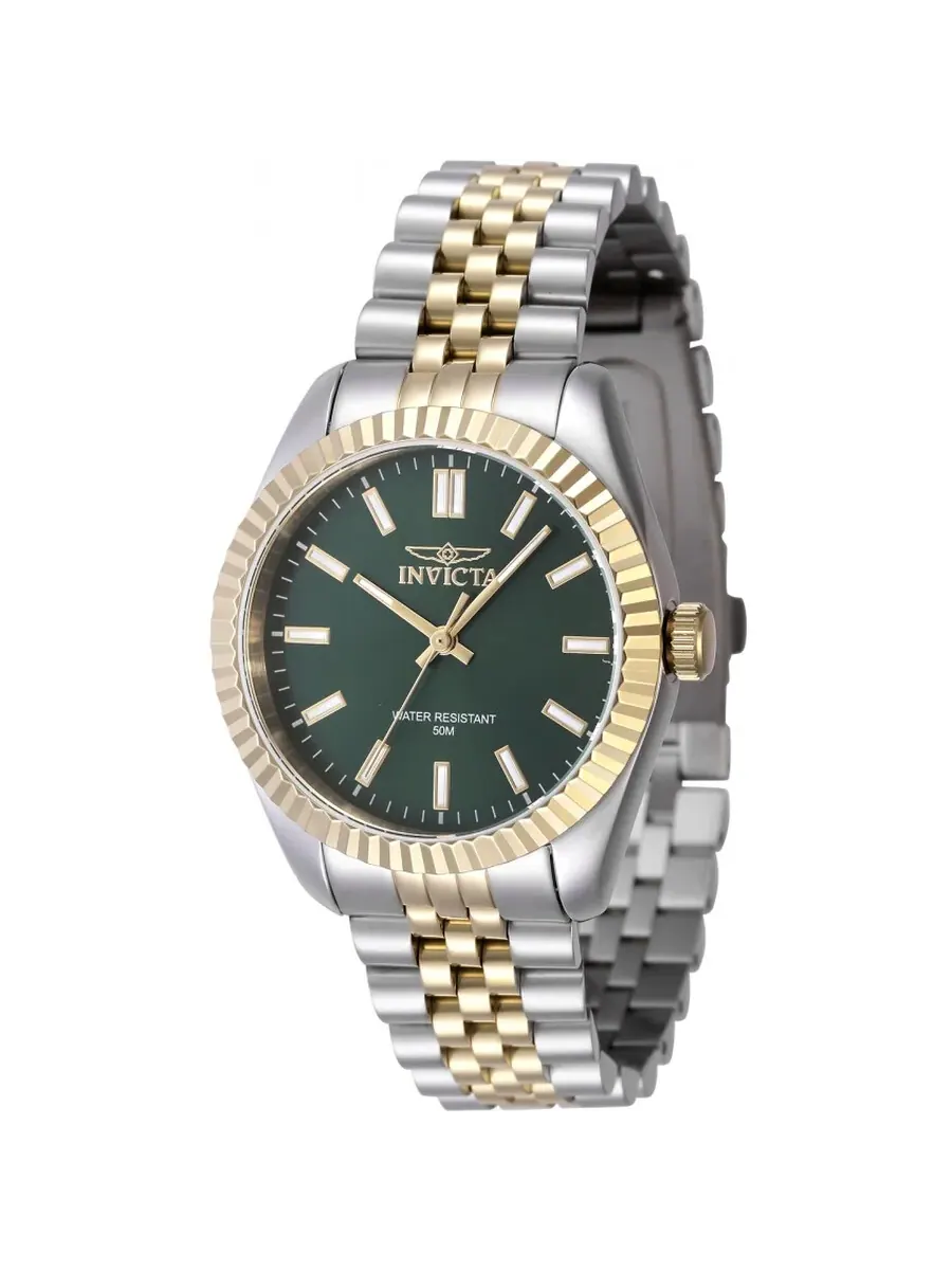 Женские часы Invicta Specialty Quartz с зеленым циферблатом 47501 — изображение 1 из 1, оттенок золотистый
