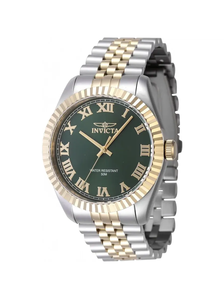 Мужские часы Invicta Specialty Quartz с зеленым циферблатом, модель 47403 — изображение 1 из 1, оттенок золотистый