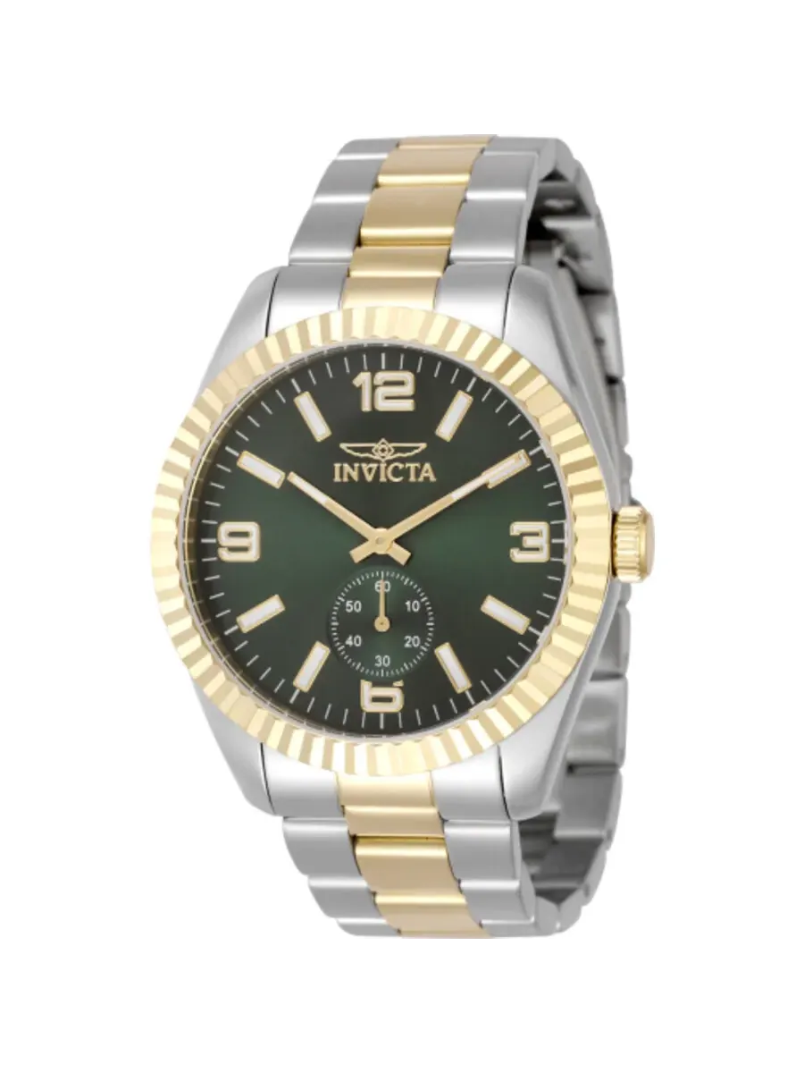 Мужские часы Invicta Specialty Quartz с зеленым циферблатом, модель 49386 — изображение 1 из 1, оттенок золотистый