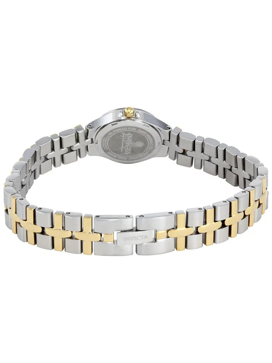 Женские часы Invicta Wildflower с белым циферблатом и двухцветным корпусом 0133 — изображение 3 из 3, оттенок золотистый