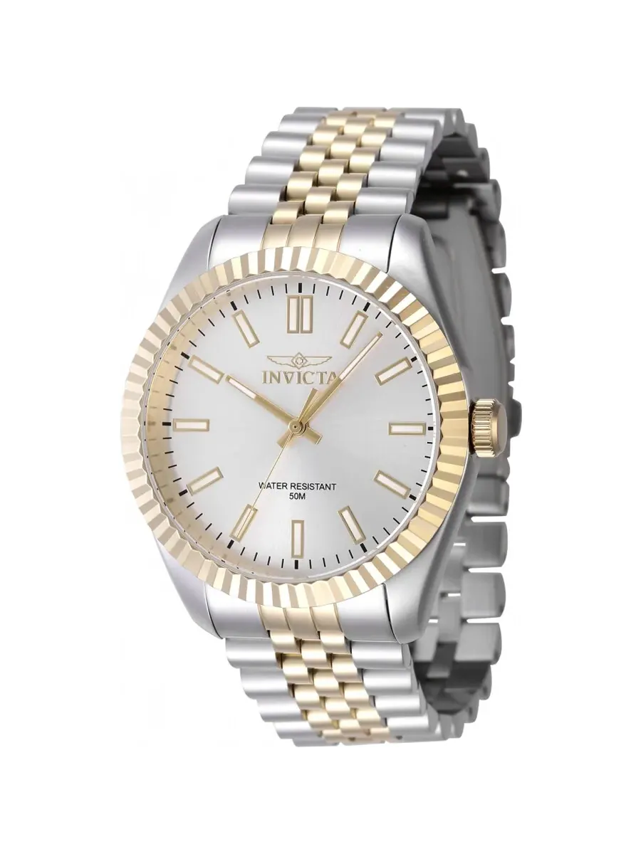 Мужские часы Invicta Specialty Quartz с серебристым циферблатом, модель 47484 — изображение 1 из 1, оттенок золотистый