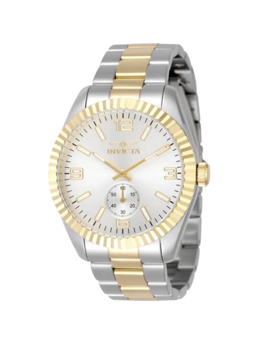 Мужские кварцевые часы Invicta Specialty с серебристым циферблатом, модель 49385 — изображение 1 из 1, оттенок золотистый