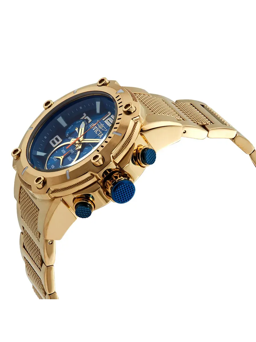 Мужские часы Invicta Speedway Chronograph с синим циферблатом и позолоченным ионным покрытием 19532 — изображение 2 из 3