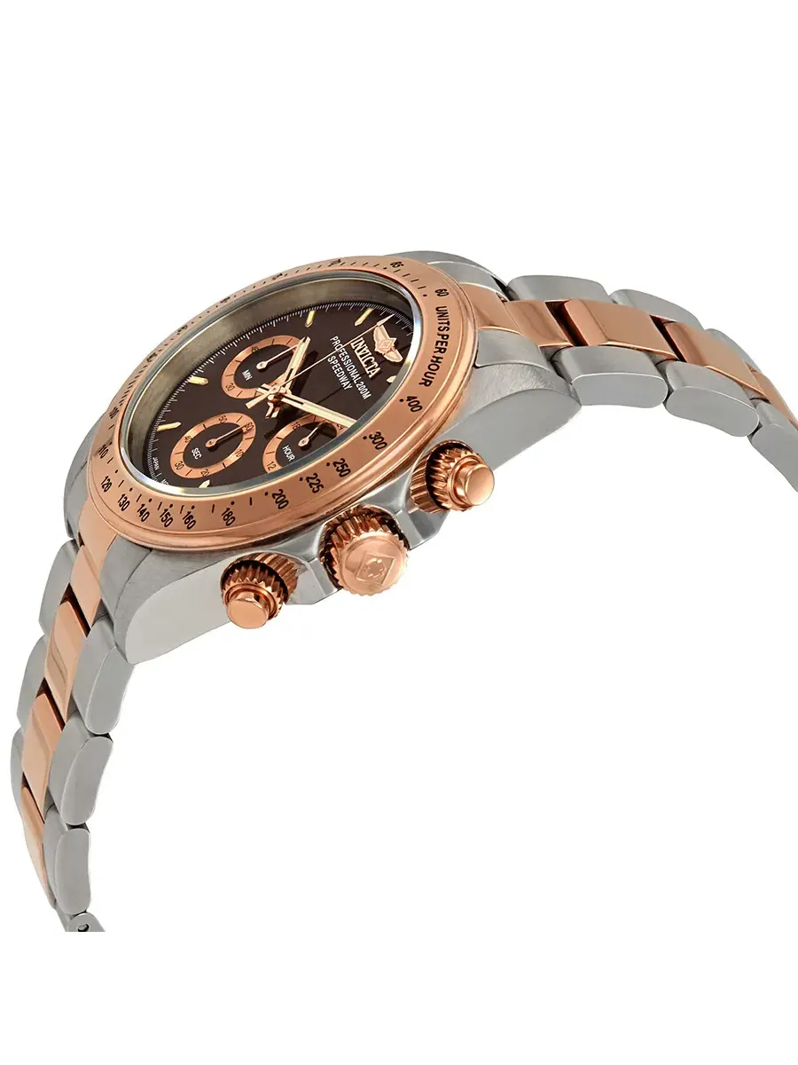Мужские часы Invicta Speedway Chronograph с коричневым циферблатом и двухцветным корпусом, модель — изображение 2 из 3