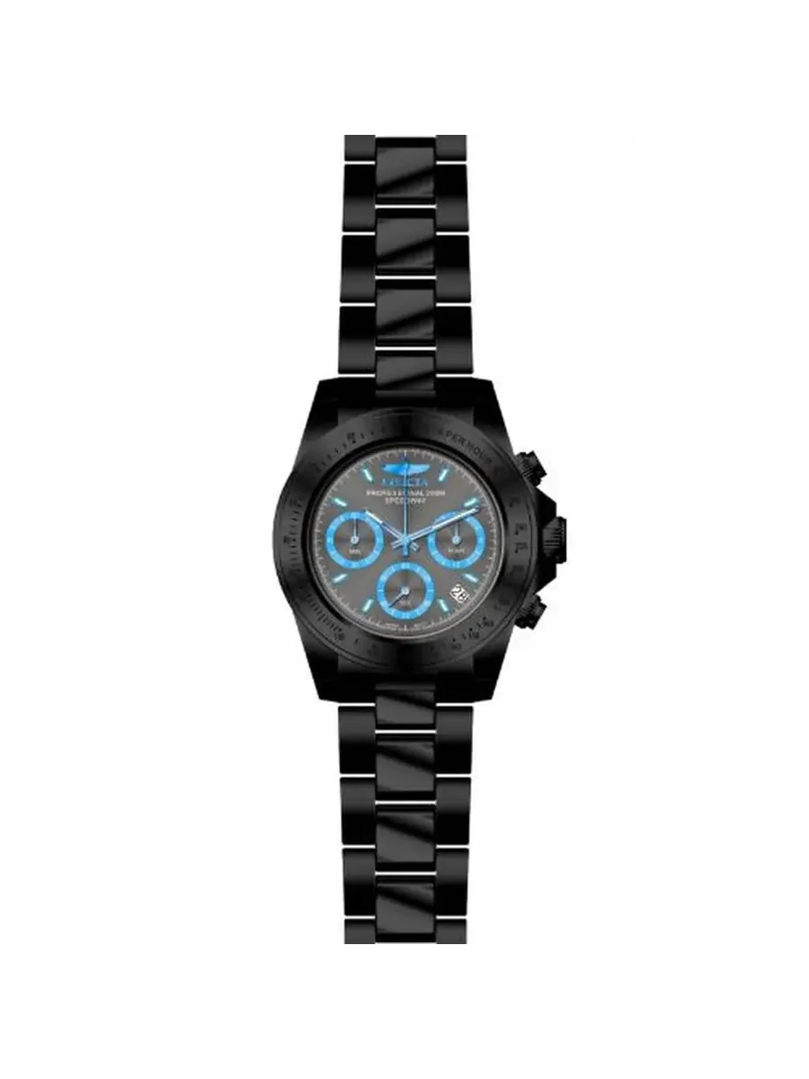 Мужские часы Invicta Speedway Chronograph с серым циферблатом и черным ионным покрытием 17313 — изображение 1 из 1