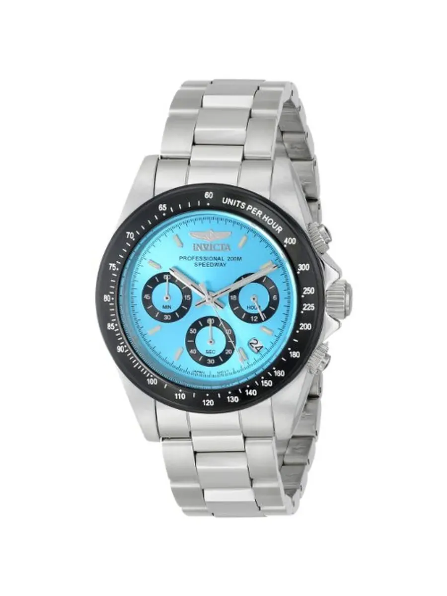 Мужские часы Invicta Speedway Chronograph с бирюзовым циферблатом и корпусом из нержавеющей стали — изображение 1 из 1