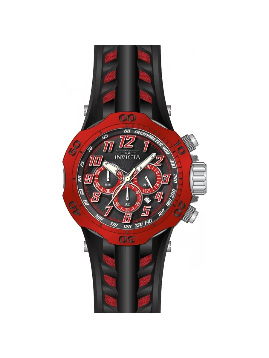 Мужские часы Invicta Venom Hydra Chronograph GMT Quartz 48237 — изображение 1 из 1, оттенок голубой-красный черный