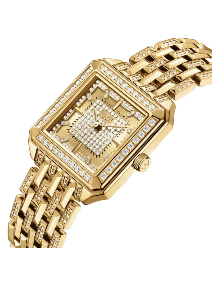 Женские часы JBW Astra Diamond с золотистым циферблатом, модель J6411B — изображение 3 из 3, оттенок желтый золотистый