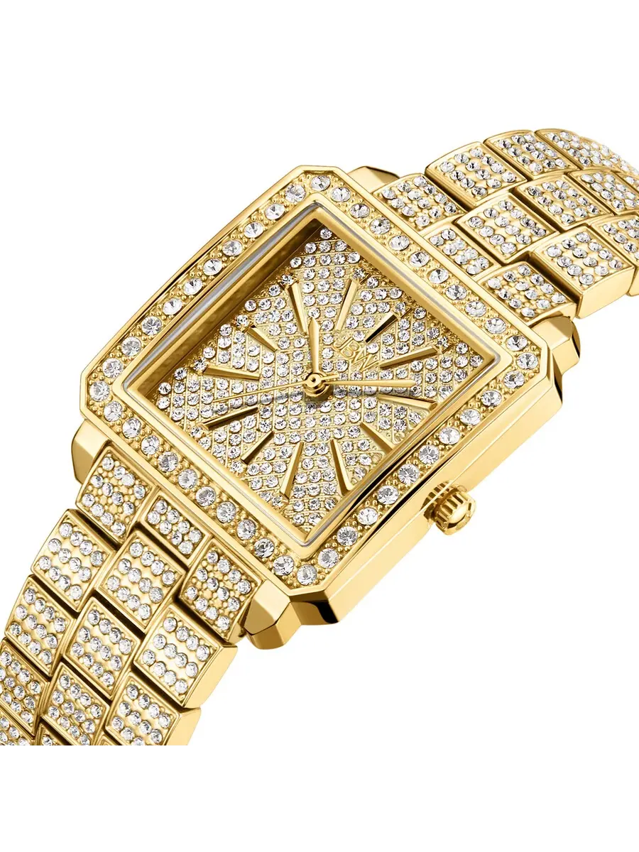 Женские часы JBW Cristal Quartz с бриллиантами и золотым циферблатом — изображение 2 из 7, оттенок золотистый
