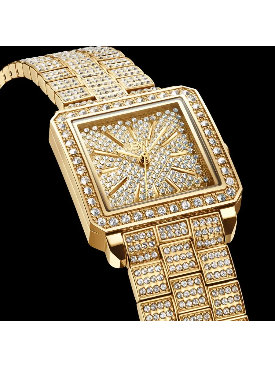 Женские часы JBW Cristal Quartz с бриллиантами и золотым циферблатом — изображение 5 из 7, оттенок золотистый