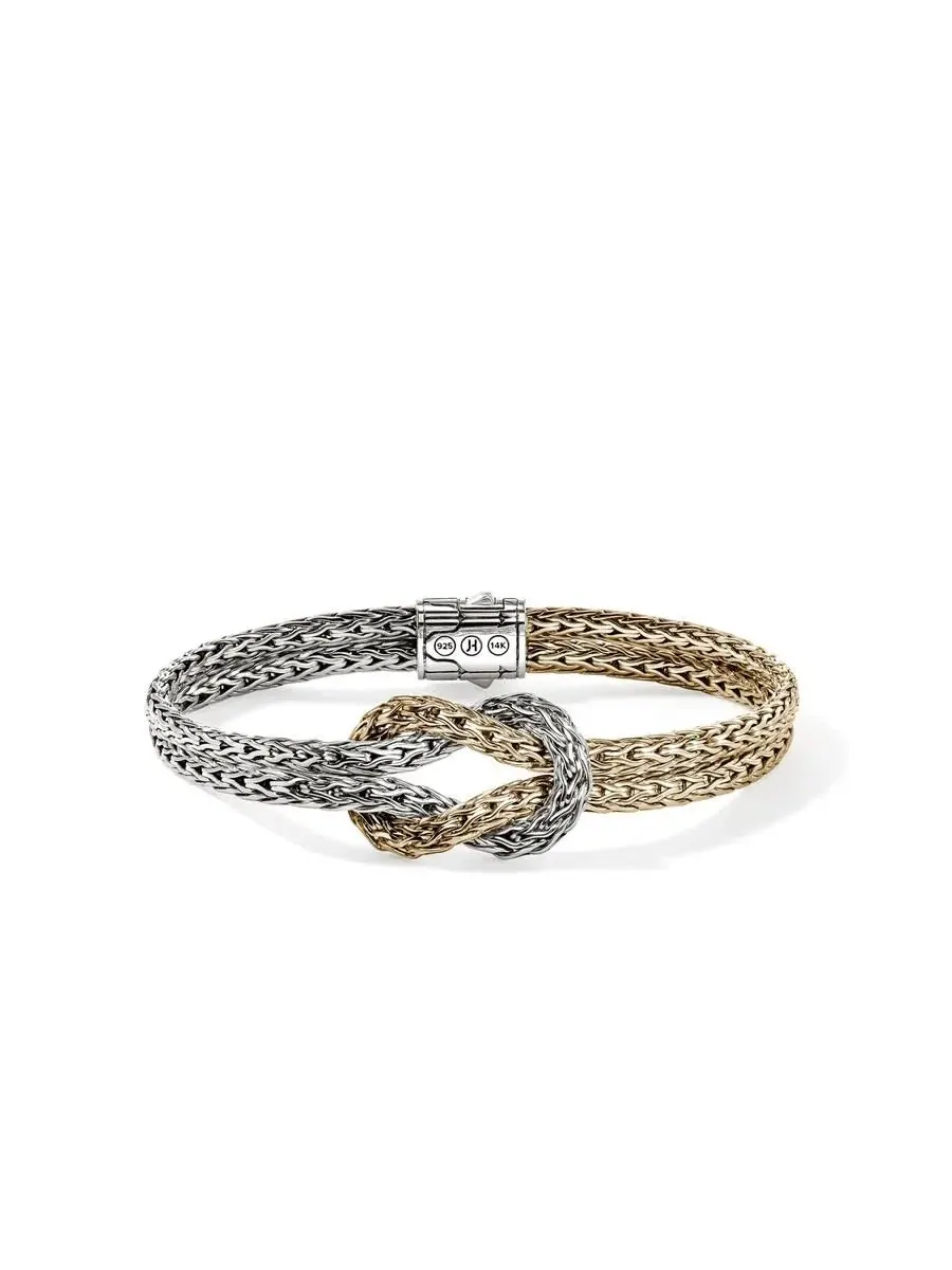 Браслет John Hardy Love Knot, золото, серебро 925 пробы, размер 7 мм UM - BUZZ900989