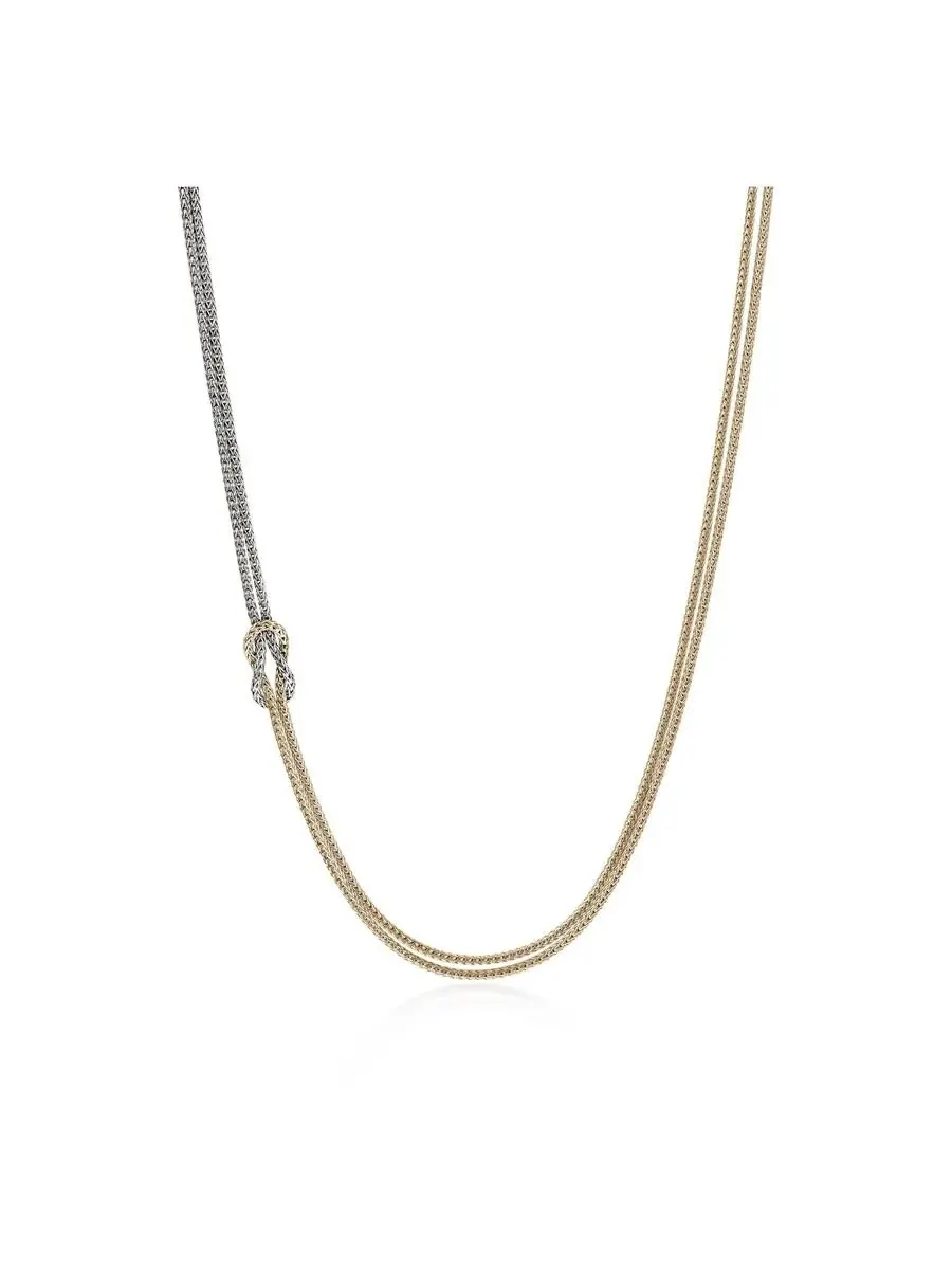 Ожерелье John Hardy Love Knot, золото, серебро 925 пробы, 3,6 мм - NZZ98756X16-18
