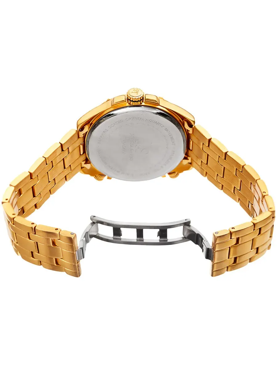 Мужские часы Joshua and Sons Quartz Gold (Triple Time) с циферблатом JX128YG — изображение 4 из 4, оттенок желтый золотистый