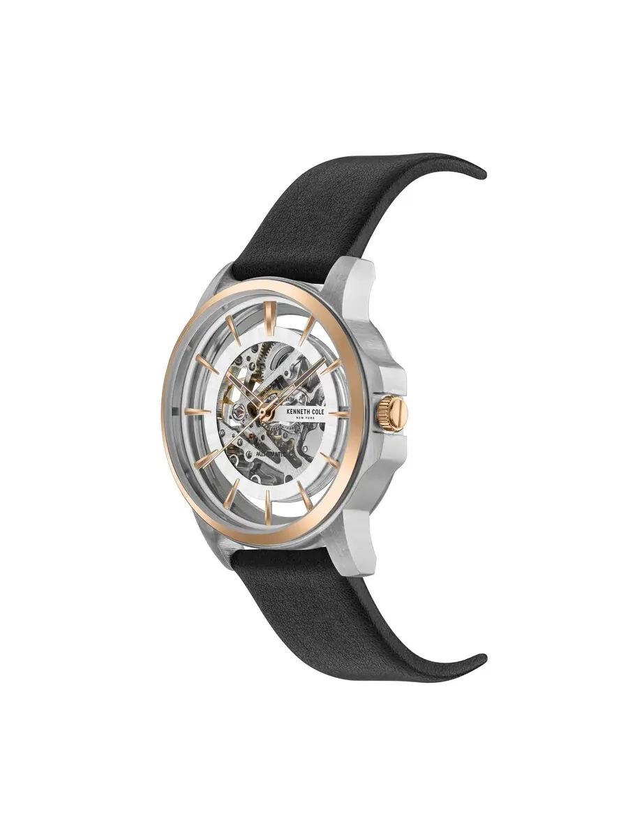 Мужские автоматические часы Kenneth Cole New York с прозрачным циферблатом KC5022701010 — изображение 4 из 5