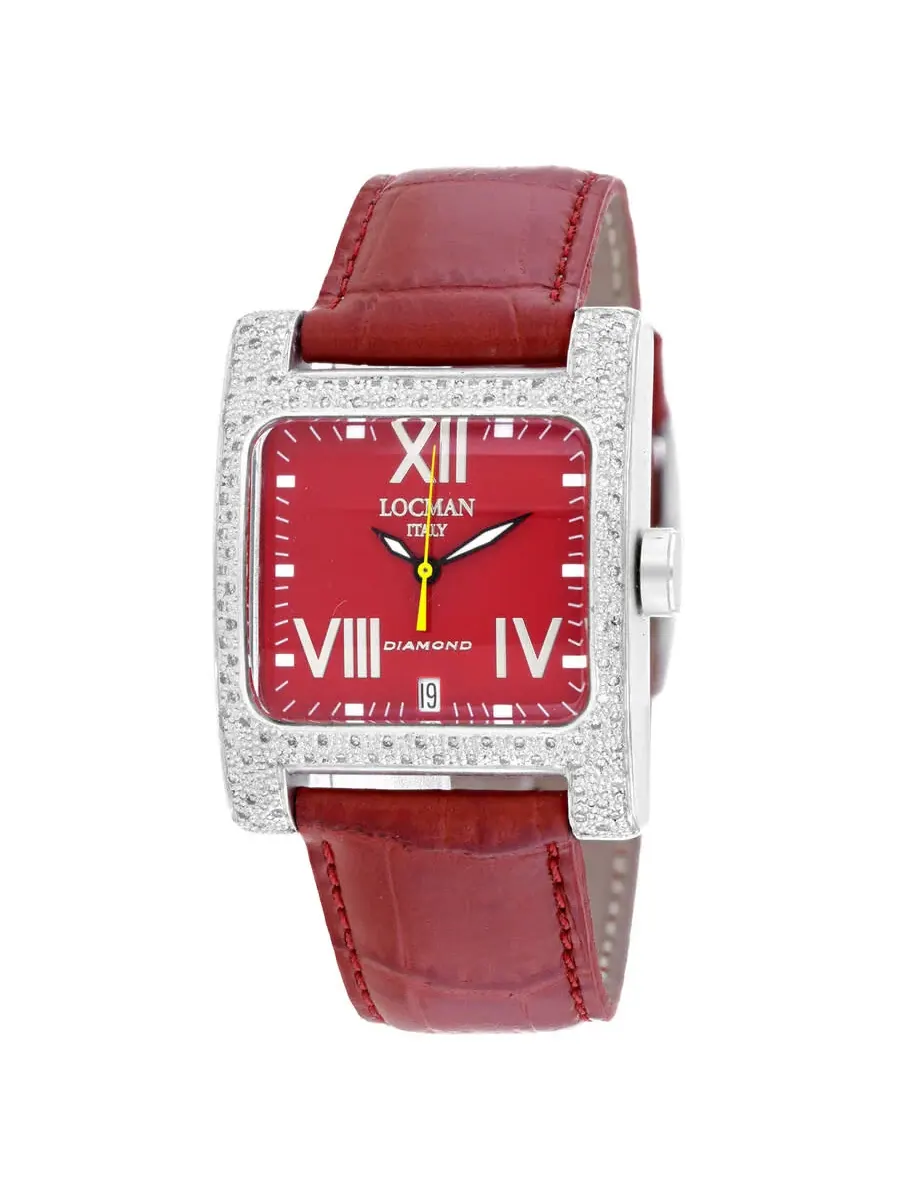 Женские часы Locman Classic Quartz с красным циферблатом 431RD2D/RD LE