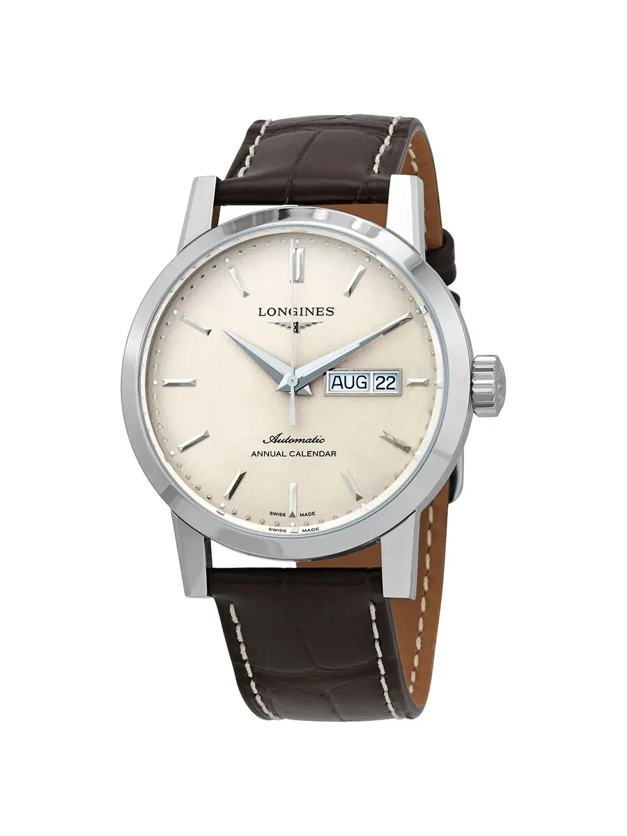 Мужские часы Longines 1832 с автоматическим ежегодным календарем — изображение 1 из 3, оттенок серебристый