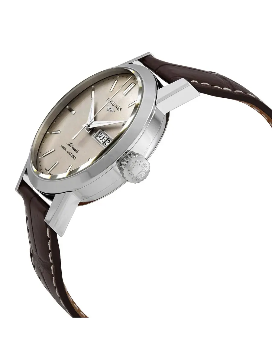 Мужские часы Longines 1832 с автоматическим ежегодным календарем — изображение 2 из 3, оттенок серебристый