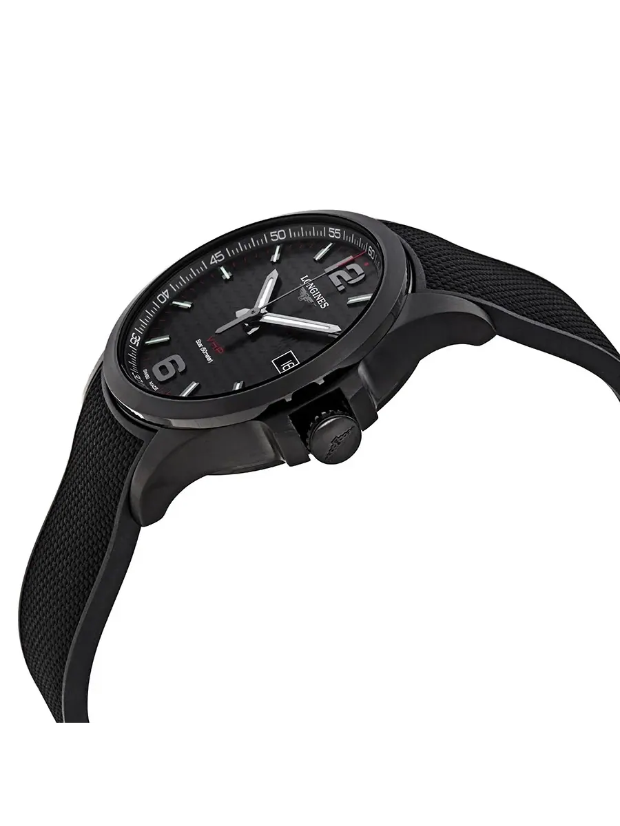 Мужские кварцевые часы Longines Conquest VHP Perpetual с черным карбоновым циферблатом L3.726.2.66.9 — изображение 2 из 3