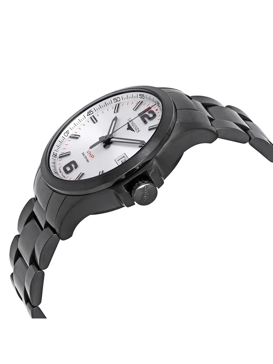 Мужские часы Longines Conquest V.H.P. с серебристым циферблатом L37262766 — изображение 2 из 3, оттенок черный