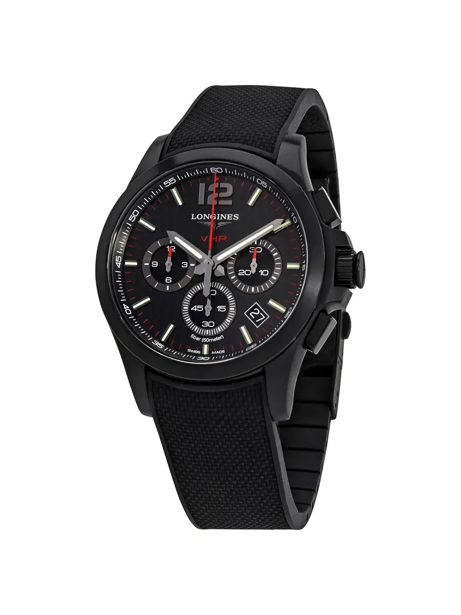 Мужские часы Longines Conquest VHP с циферблатом из углеродного волокна, модель L37172669 — изображение 1 из 3