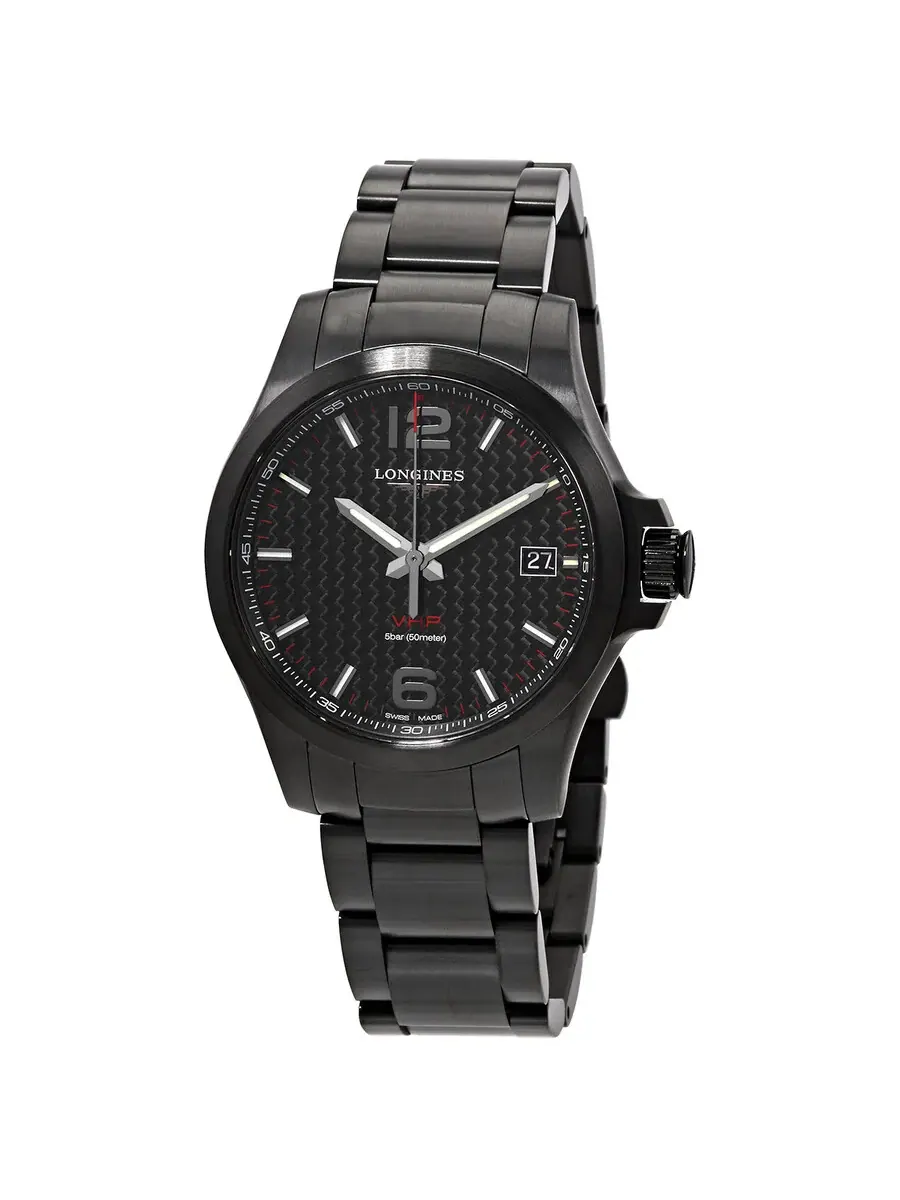 Мужские часы Longines Conquest V.H.P. Quartz L3.716.2.66.6 — изображение 1 из 3, оттенок черный