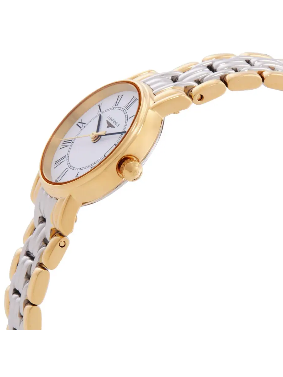 Женские часы Longines Presence Quartz с белым циферблатом L4.319.2.11.7 — изображение 2 из 3, оттенок желтый золотистый