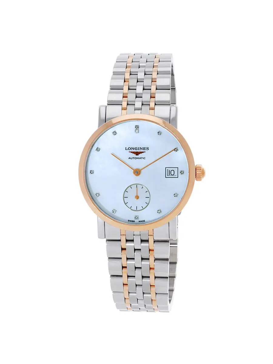 Женские часы Longines Elegant Automatic с белым циферблатом и бриллиантами L4.312.5.87.7 — изображение 1 из 3