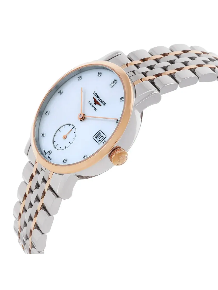 Женские часы Longines Elegant Automatic с белым циферблатом и бриллиантами L4.312.5.87.7 — изображение 2 из 3