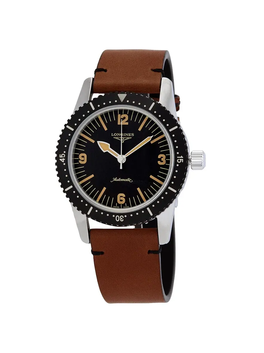 Часы Longines Skin Diver Automatic с черным циферблатом l2.822.4.56.2 — изображение 1 из 3, оттенок черный