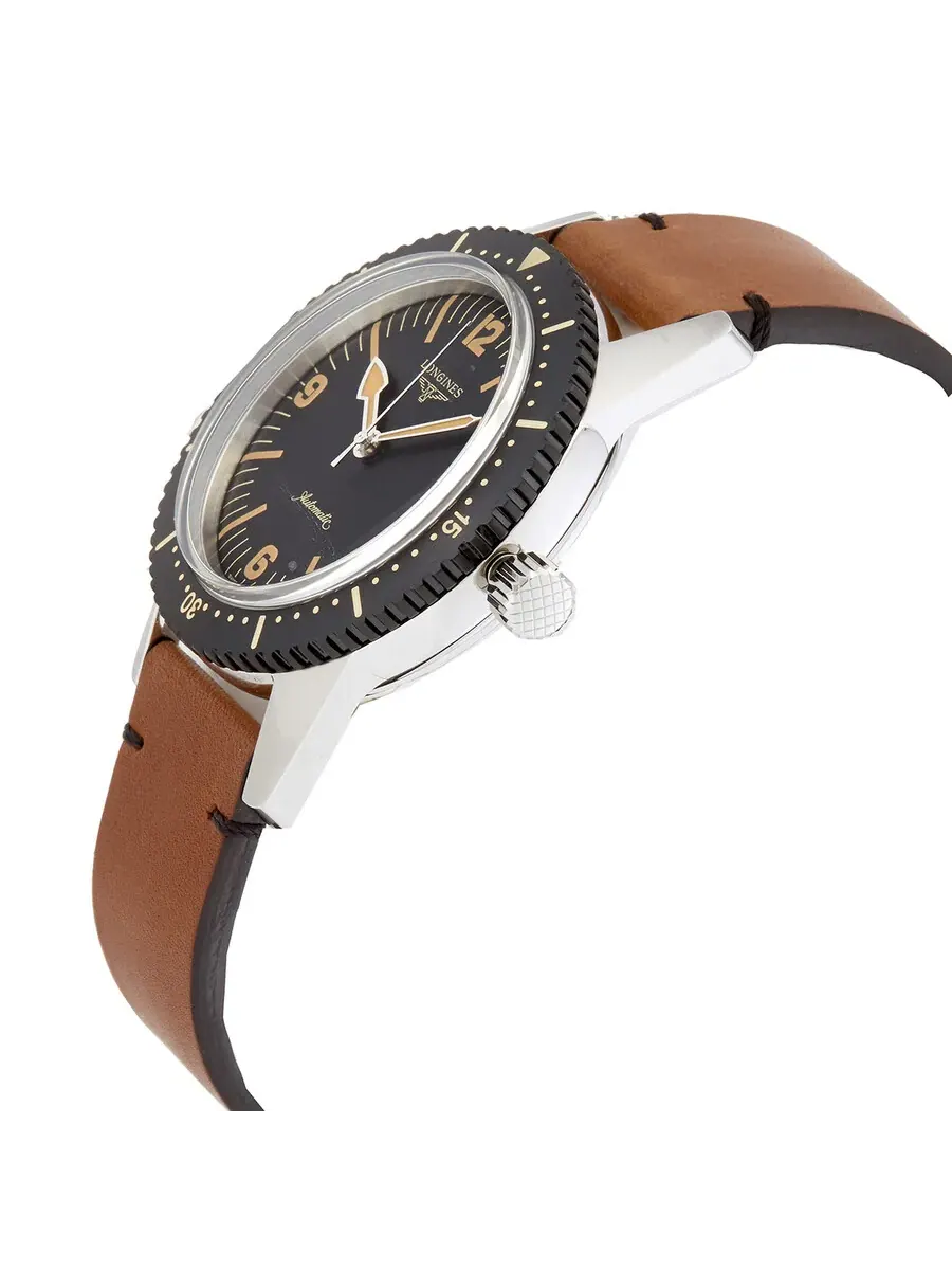 Часы Longines Skin Diver Automatic с черным циферблатом l2.822.4.56.2 — изображение 2 из 3, оттенок черный