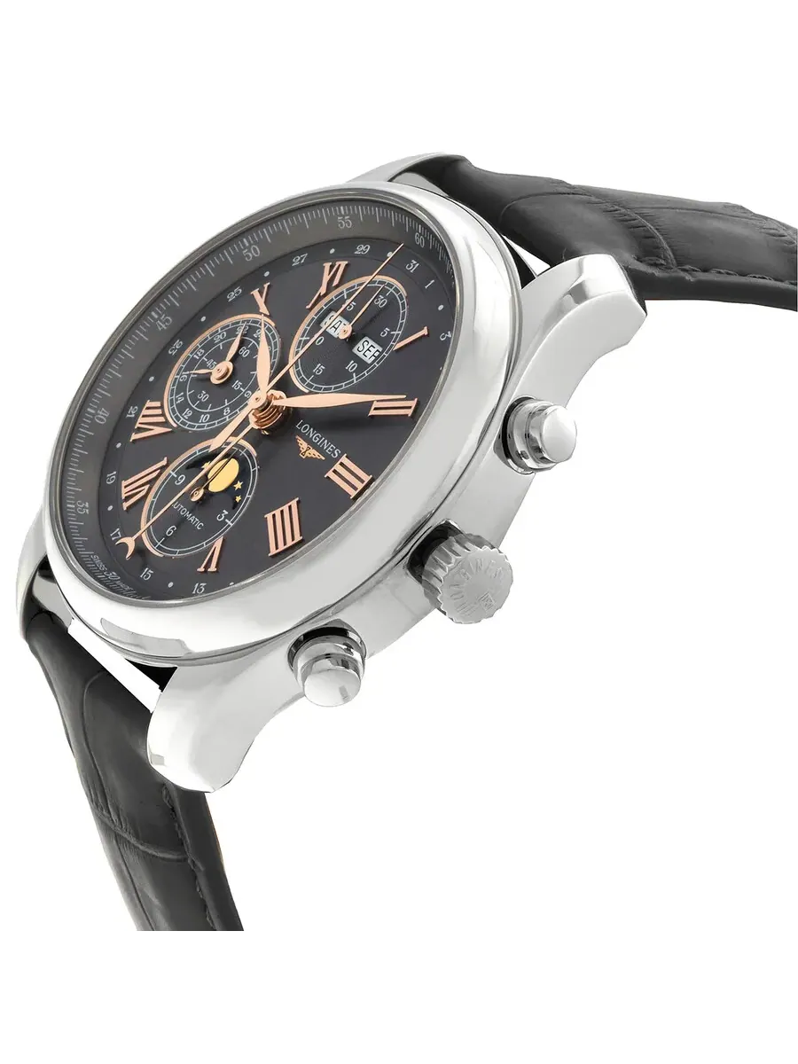 Longines Коллекция Longines Master Хронограф Автоматическая Фаза Луны Антрацитовый Циферблат — изображение 2 из 3