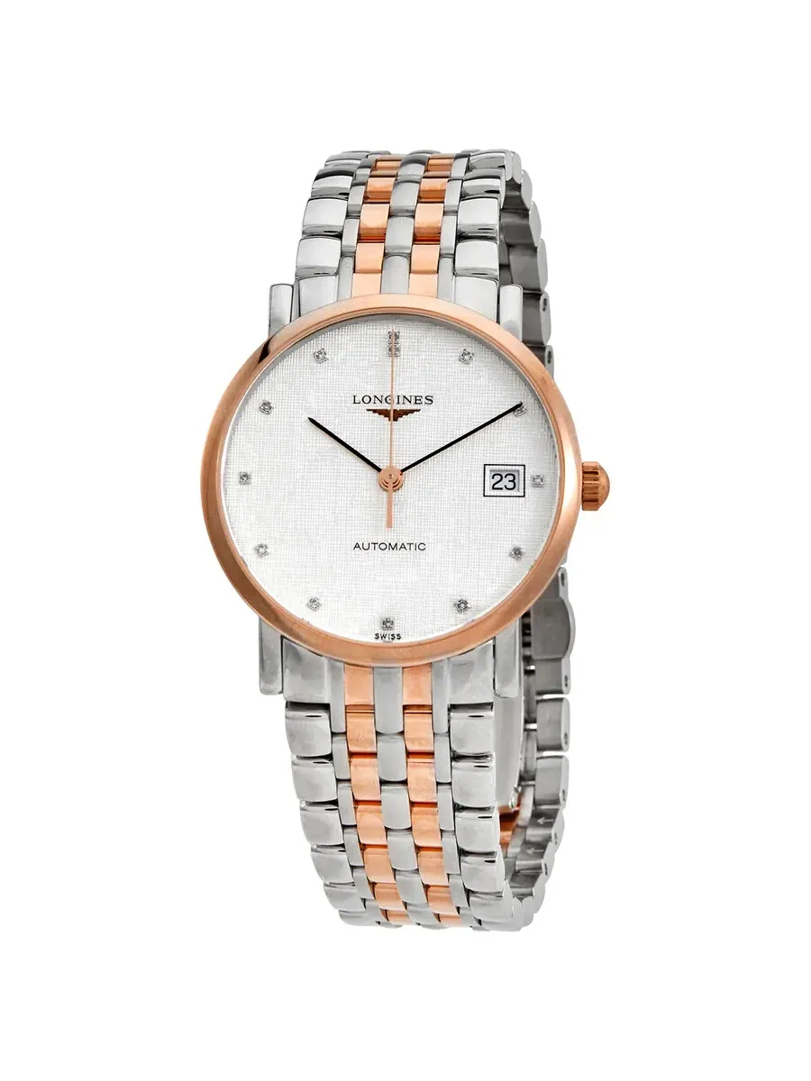 Женские часы Longines Elegant с серебристым циферблатом и бриллиантами L4.809.5.77.7 — изображение 1 из 6