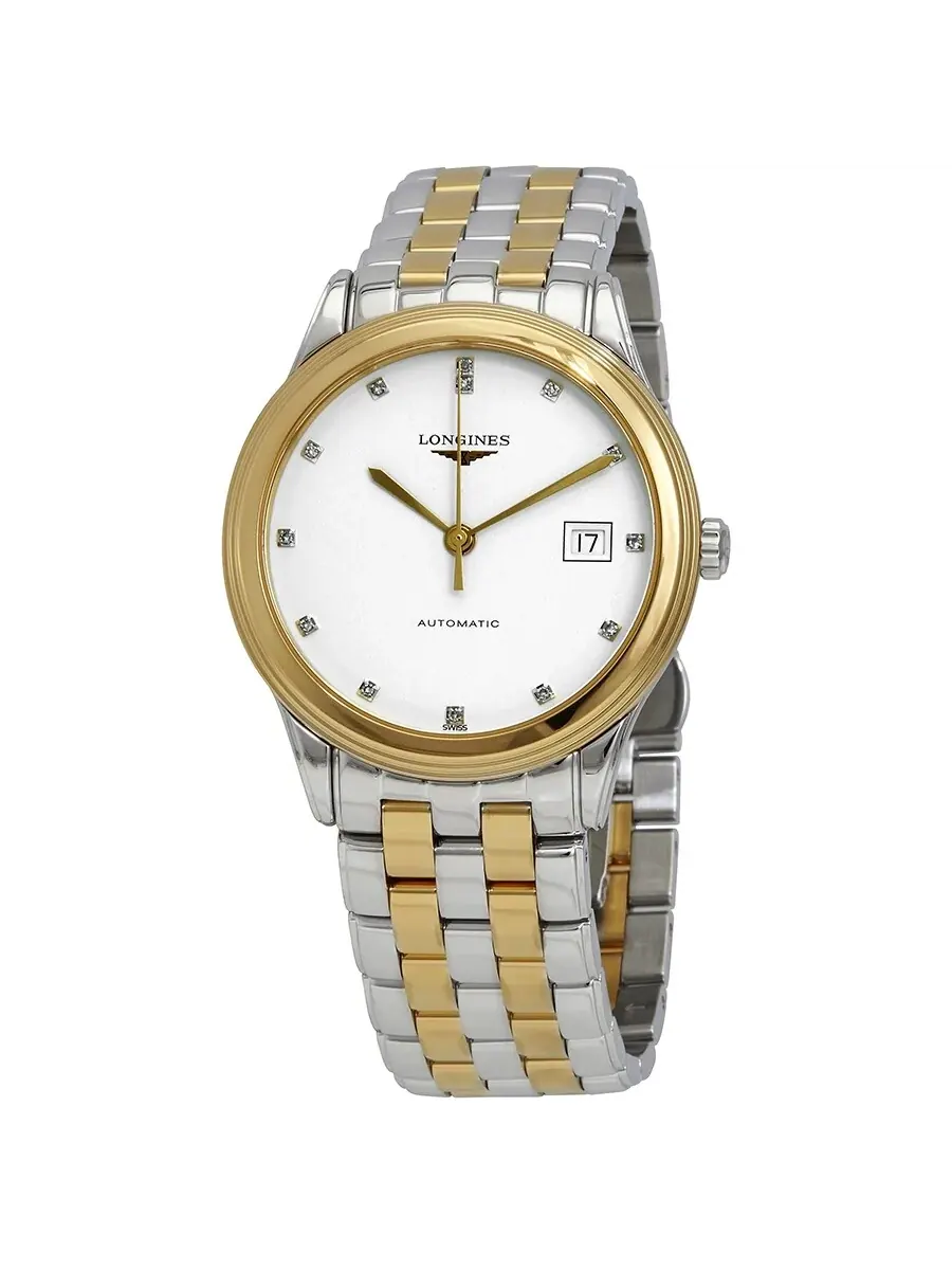Мужские часы Longines Flagship Automatic с белым циферблатом и бриллиантами L4.974.3.27.7 — изображение 1 из 3