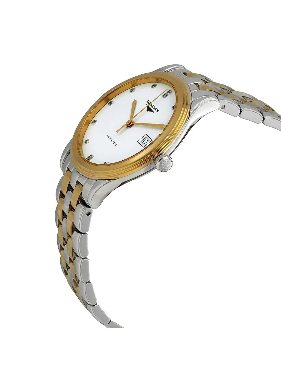 Мужские часы Longines Flagship Automatic с белым циферблатом и бриллиантами L4.974.3.27.7 — изображение 2 из 3