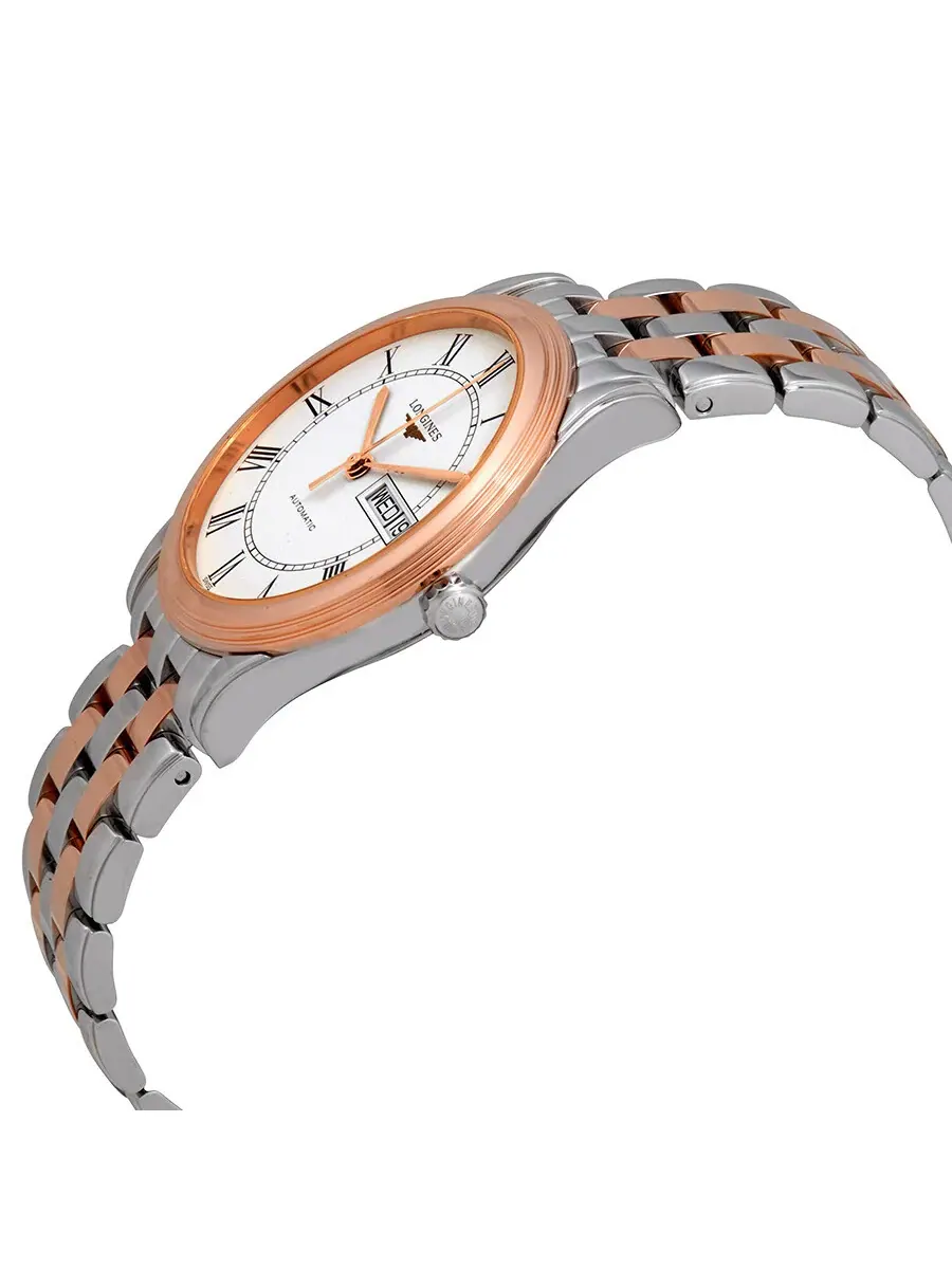 Мужские часы Longines Flagship Automatic с белым циферблатом L4.899.3.91.7 — изображение 2 из 3, оттенок розовый золотистый