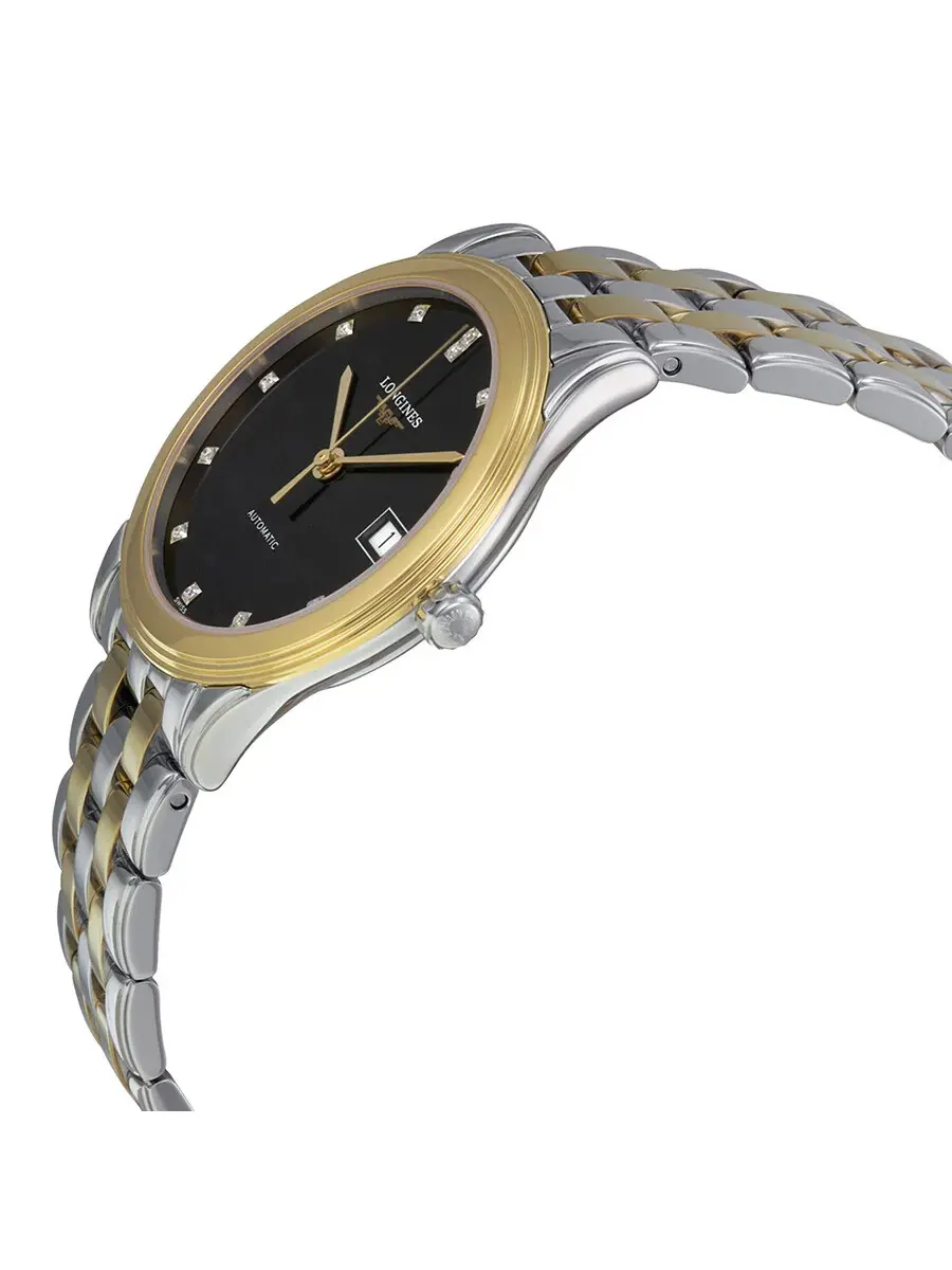 Мужские часы Longines Flagship Automatic с черным циферблатом L4.774.3.57.7 — изображение 2 из 3, оттенок желтый золотистый