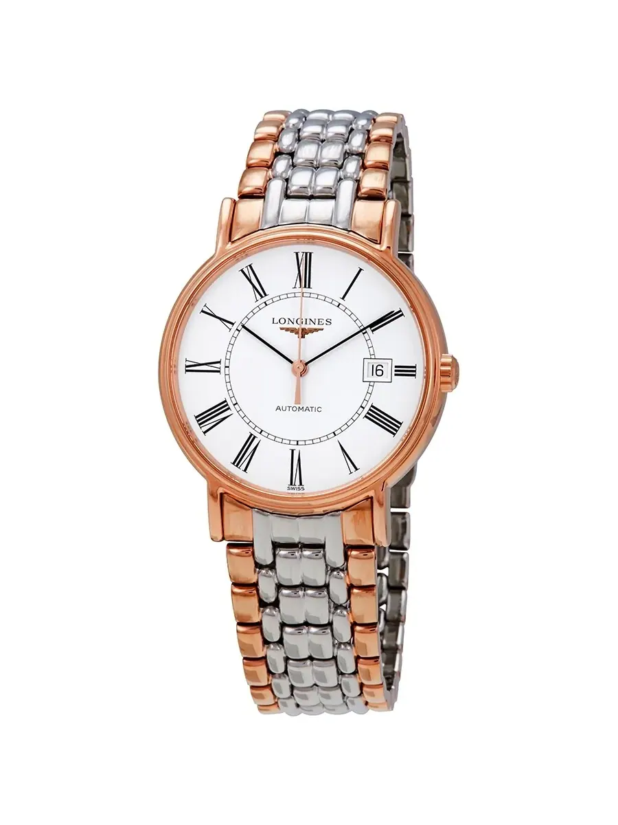 Мужские часы Longines Flagship Automatic с белым циферблатом и двухцветным корпусом L49211117 — изображение 1 из 3