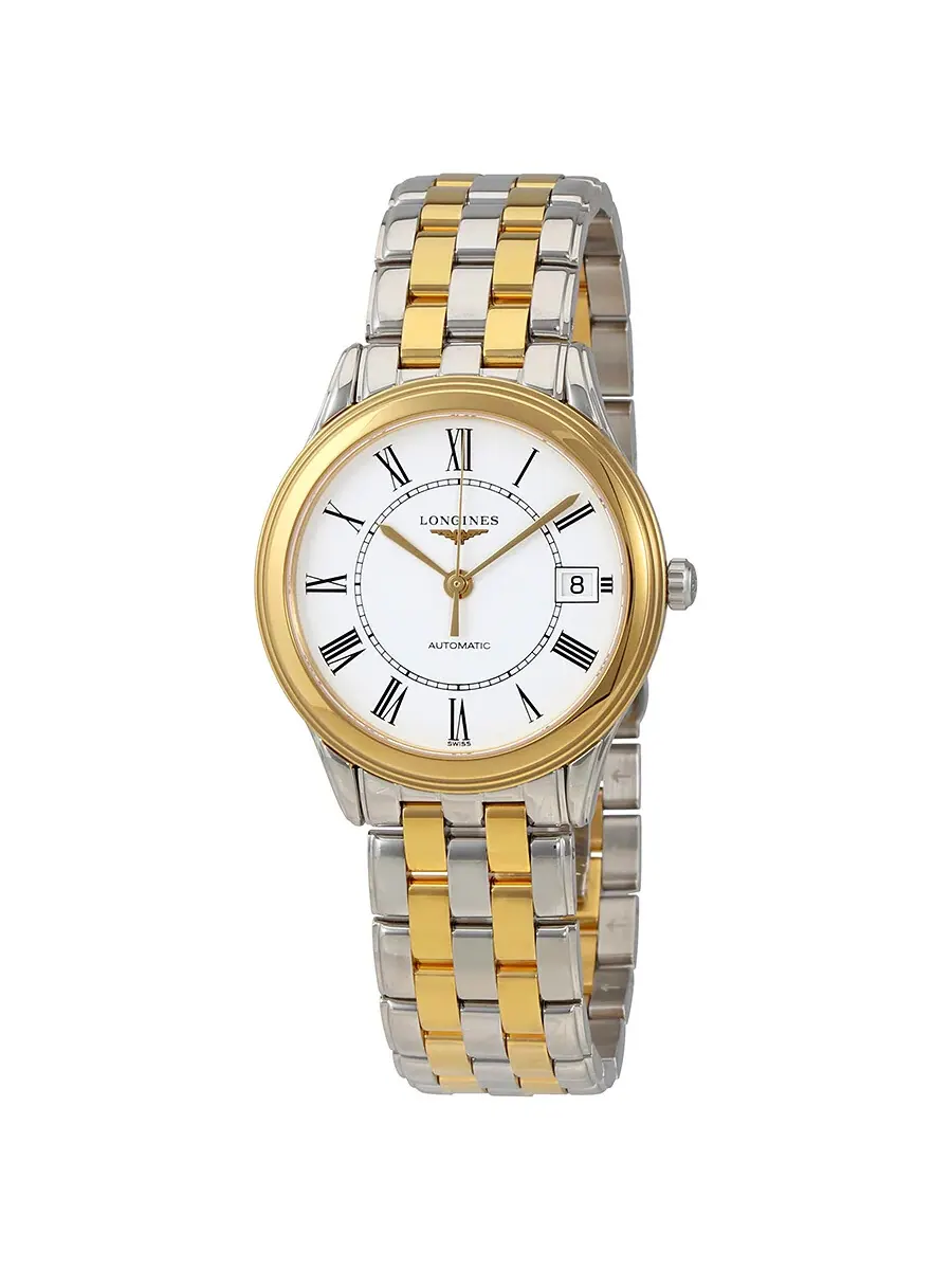 Женские часы Longines Flagship Automatic с белым циферблатом L4.774.3.21.7 — изображение 1 из 3, оттенок желтый золотистый
