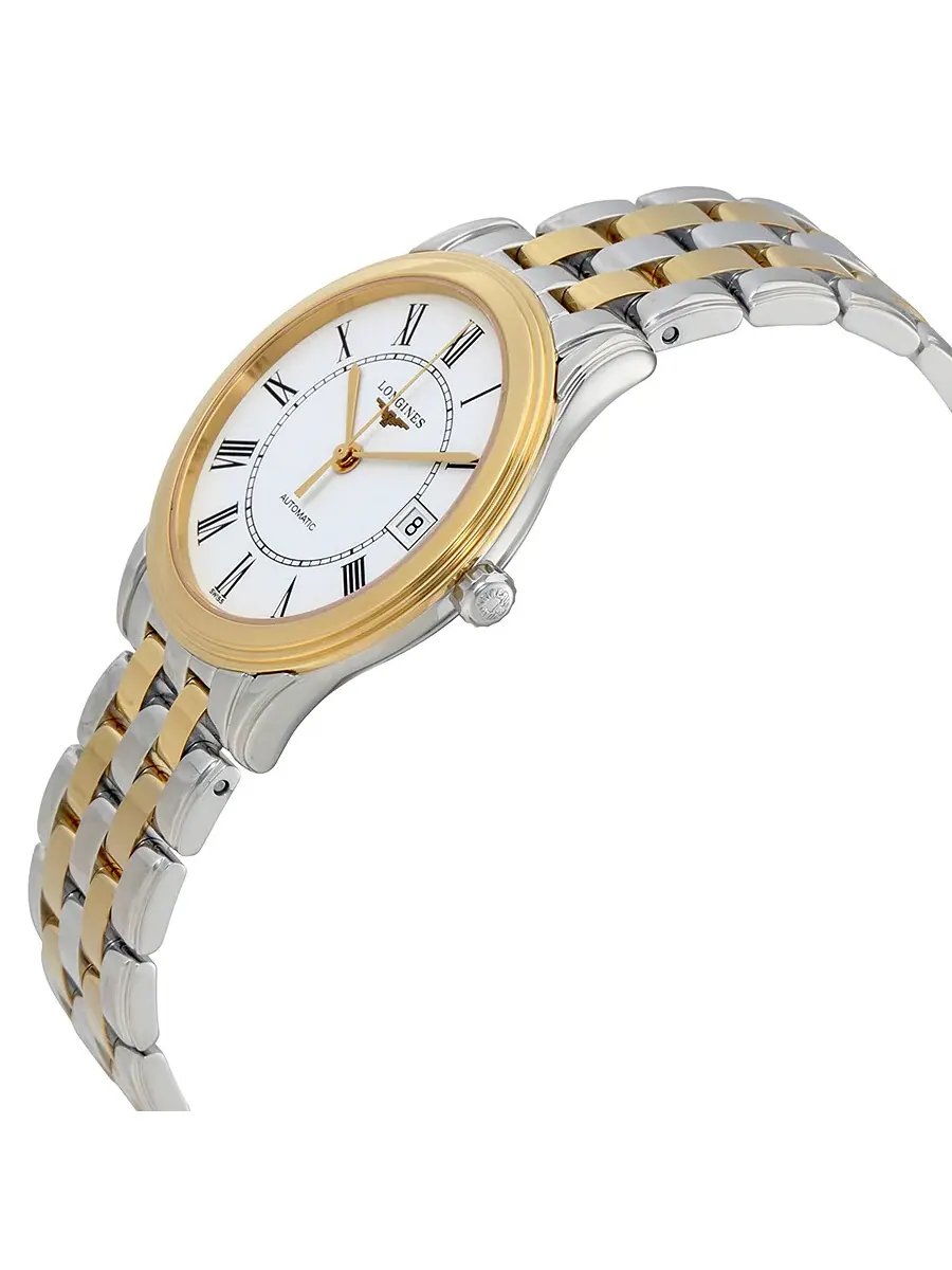 Женские часы Longines Flagship Automatic с белым циферблатом L4.774.3.21.7 — изображение 2 из 3, оттенок желтый золотистый