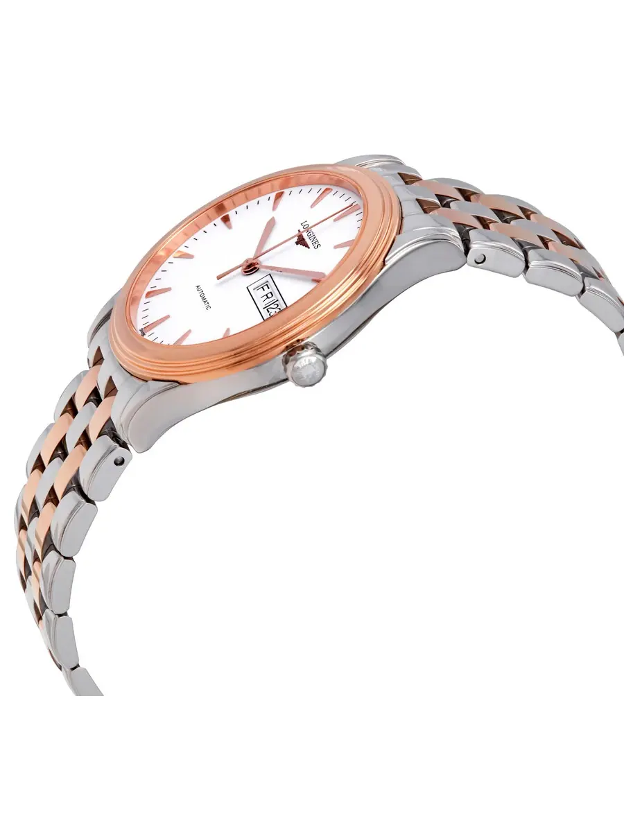 Мужские часы Longines Flagship Automatic с белым циферблатом L4.899.3.92.7 — изображение 2 из 3, оттенок розовый золотистый