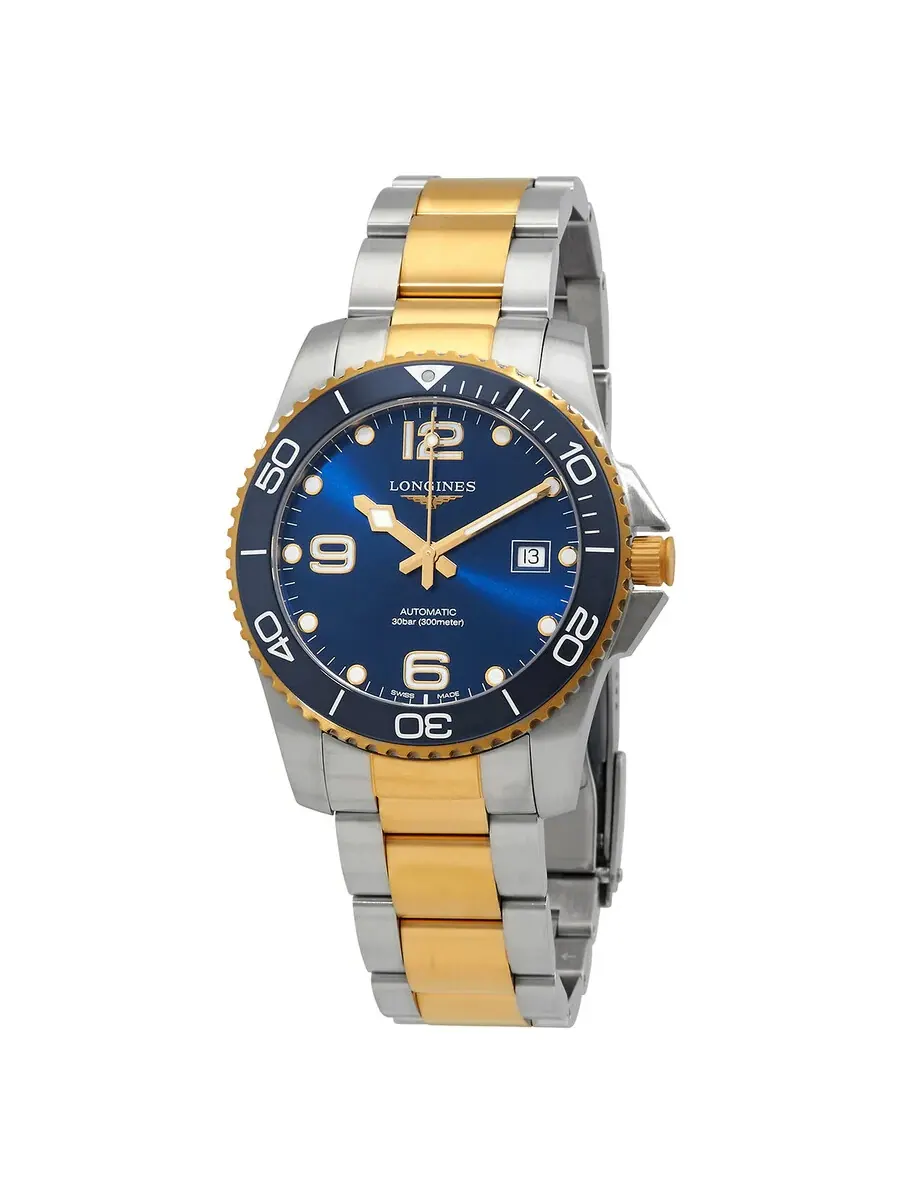 Мужские часы Longines HydroConquest с автоматическим ходом и синим циферблатом L3.781.3.96.7 — изображение 1 из 3