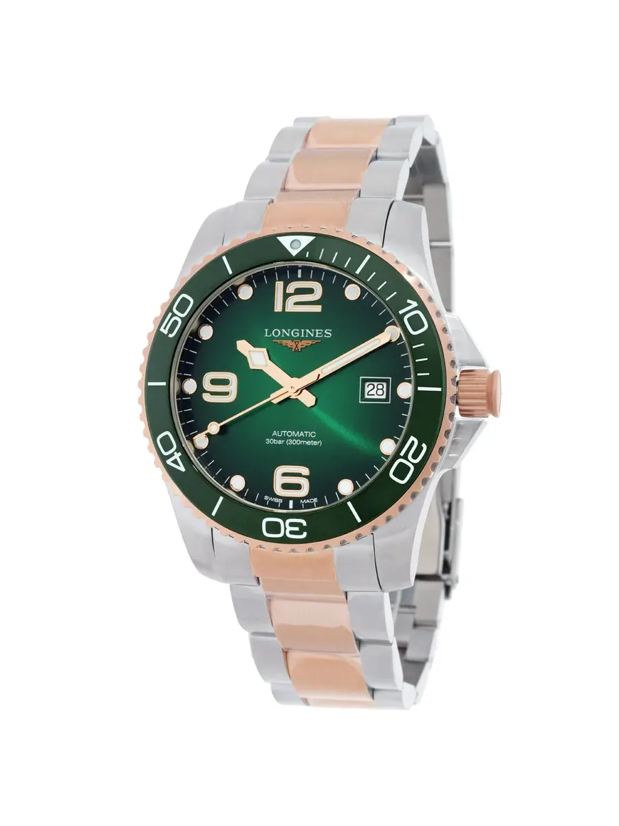 Мужские автоматические часы Longines Hydroconquest с зеленым циферблатом L3.781.3.08.7 — изображение 1 из 3