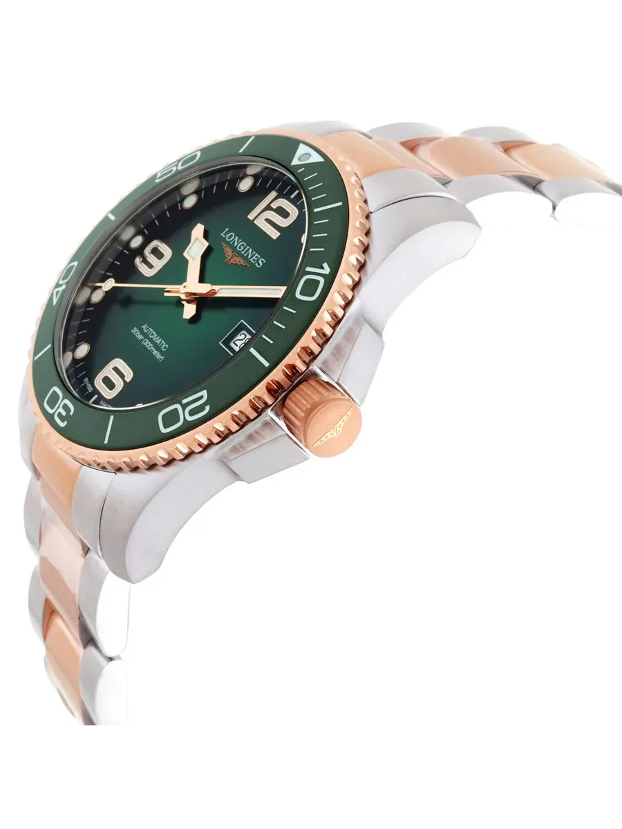 Мужские автоматические часы Longines Hydroconquest с зеленым циферблатом L3.781.3.08.7 — изображение 2 из 3