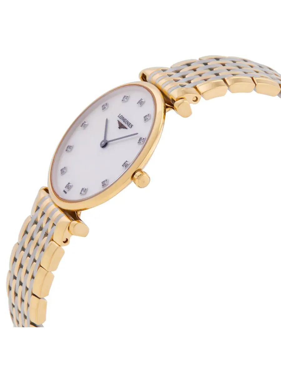 Женские часы Longines La Grande Classique Quartz с бриллиантами L4.512.2.87.D — изображение 2 из 3, оттенок желтый золотистый