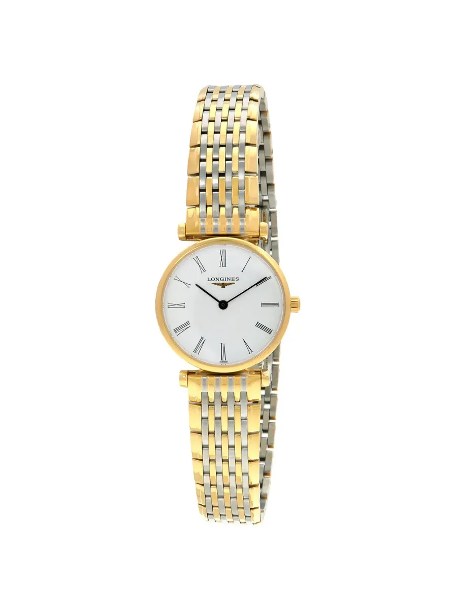 Женские часы Longines La Grande Classique Quartz с белым циферблатом L4.209.2.11.D — изображение 1 из 3, оттенок золотистый
