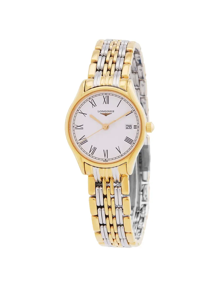 Женские часы Longines Lyre Quartz с белым циферблатом L4.259.2.11.7 — изображение 1 из 3, оттенок желтый золотистый