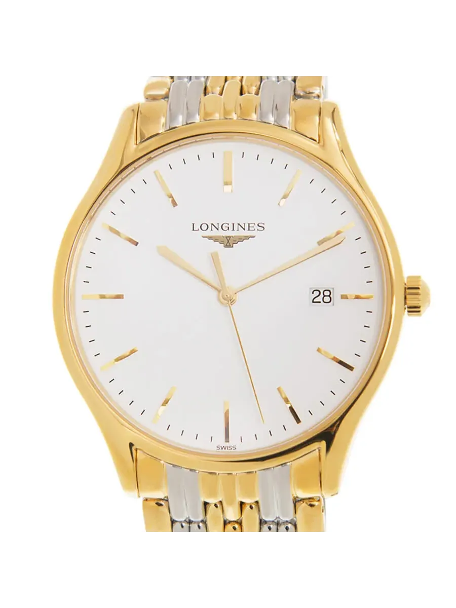 Мужские кварцевые часы Longines Lyre с белым циферблатом L4.859.2.12.7 — изображение 2 из 6, оттенок желтый золотистый