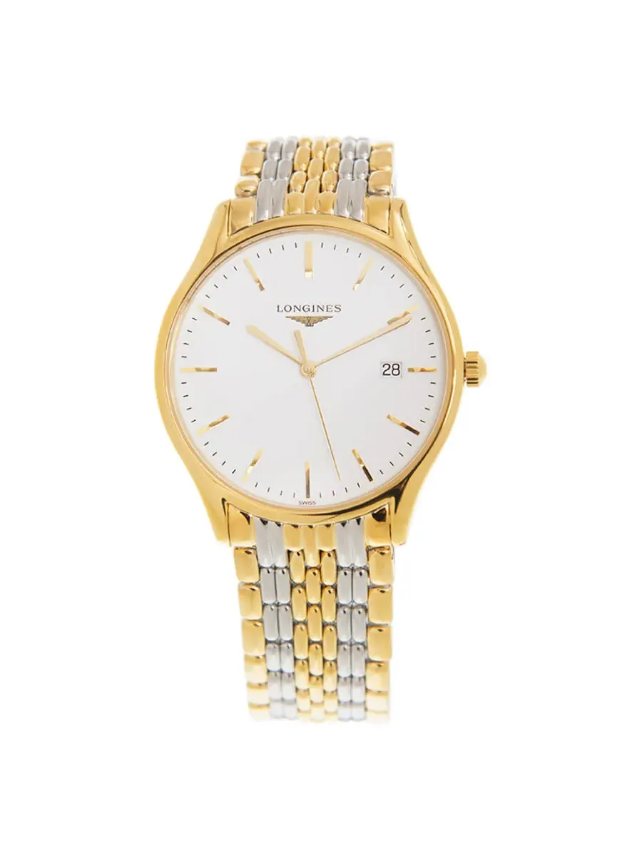 Мужские кварцевые часы Longines Lyre с белым циферблатом L4.859.2.12.7 — изображение 3 из 6, оттенок желтый золотистый
